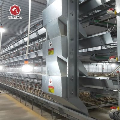 Caixa de bateria para 4 camadas Caixa de frango para 4 camadas Equipamento de criação de aves de capoeira Sistema automático